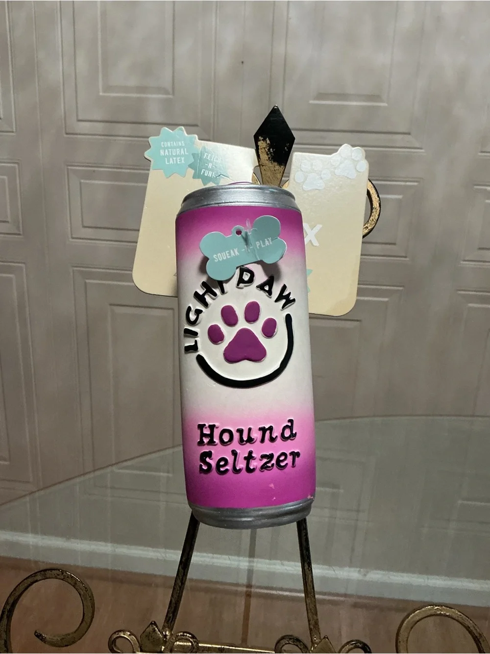 Brand New Light Paw Hound Seltzer Latex 6.5” Dog Toy - Droolin' Mixed Berry